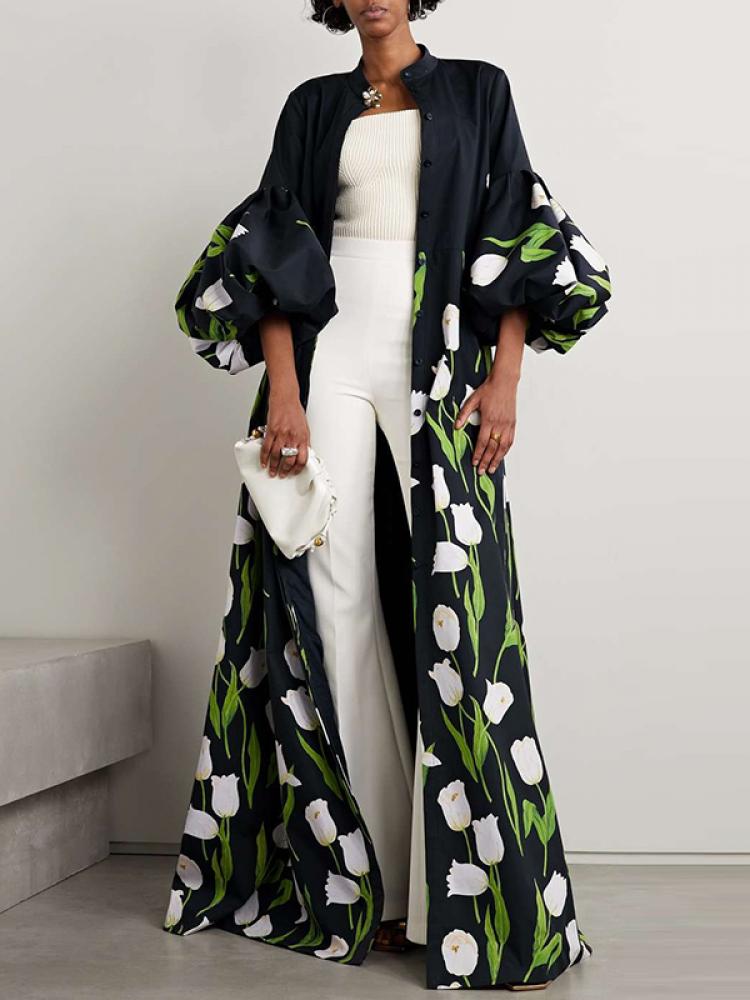 Hazel - Trench-coat fleuri