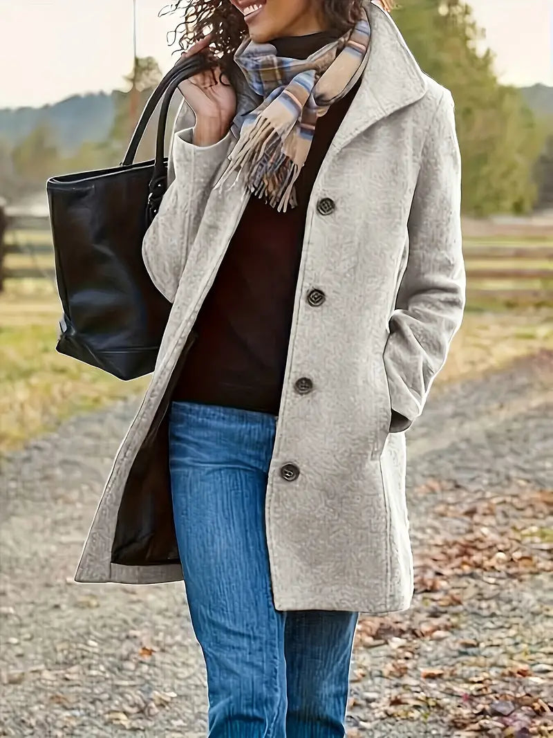 Belva - Manteau boutonné élégant et stylé