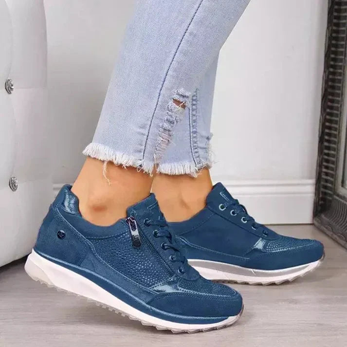 Callie - Baskets respirantes avec fermeture éclair et lacets