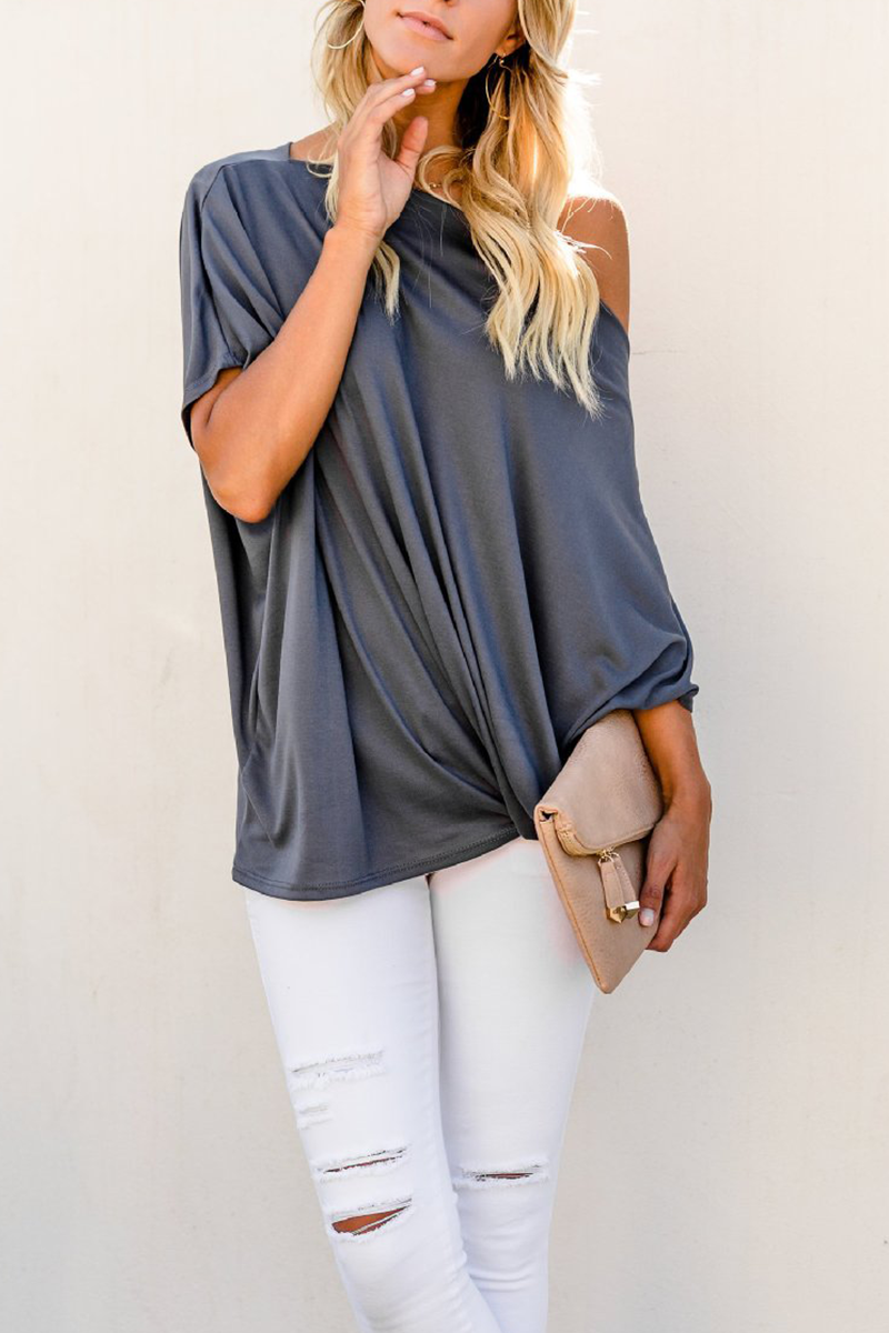 Cherry - Élégante blouse asymétrique à une épaule