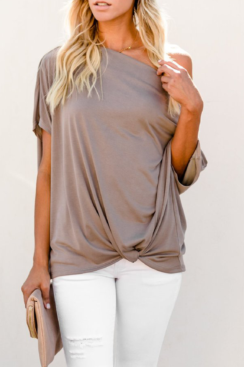 Cherry - Élégante blouse asymétrique à une épaule