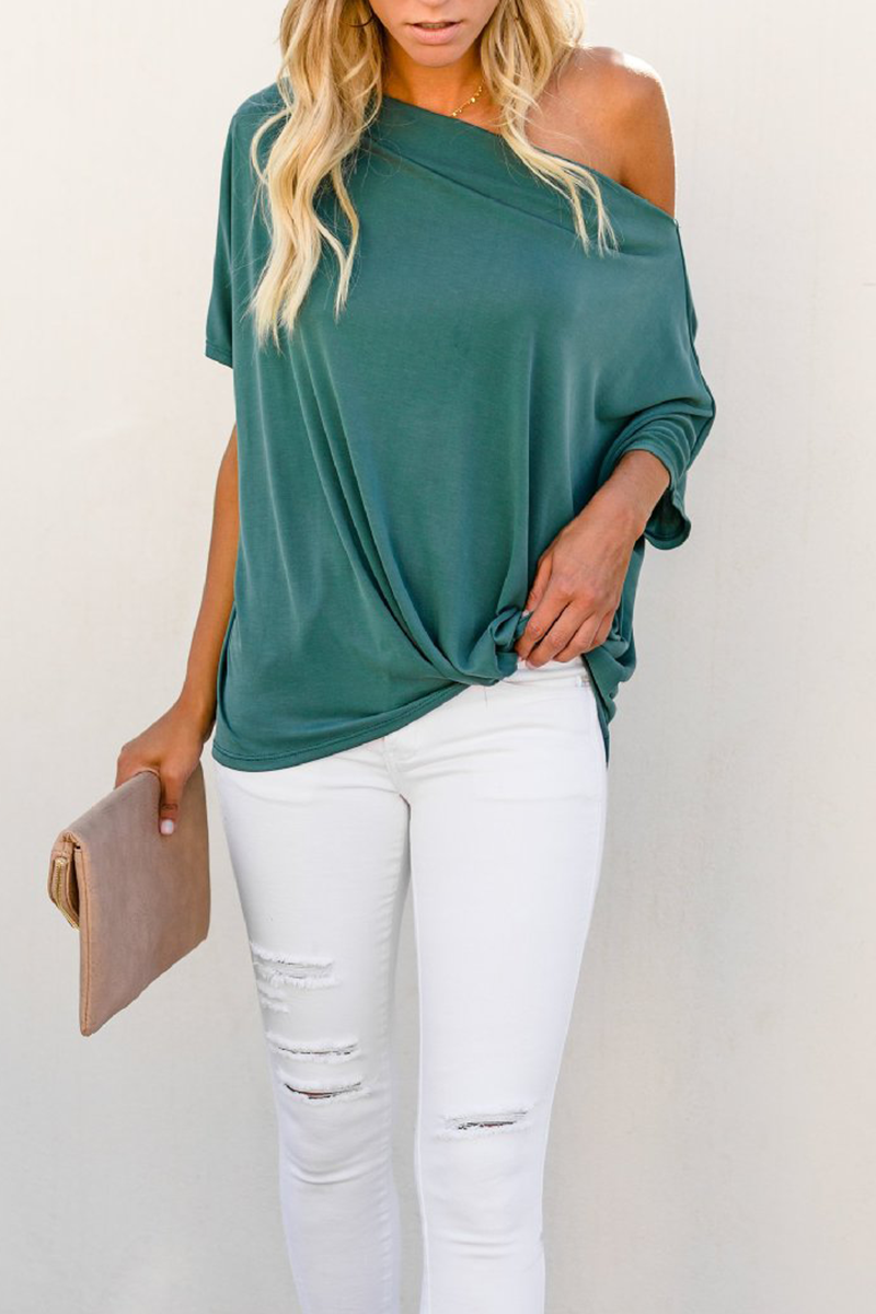 Cherry - Élégante blouse asymétrique à une épaule