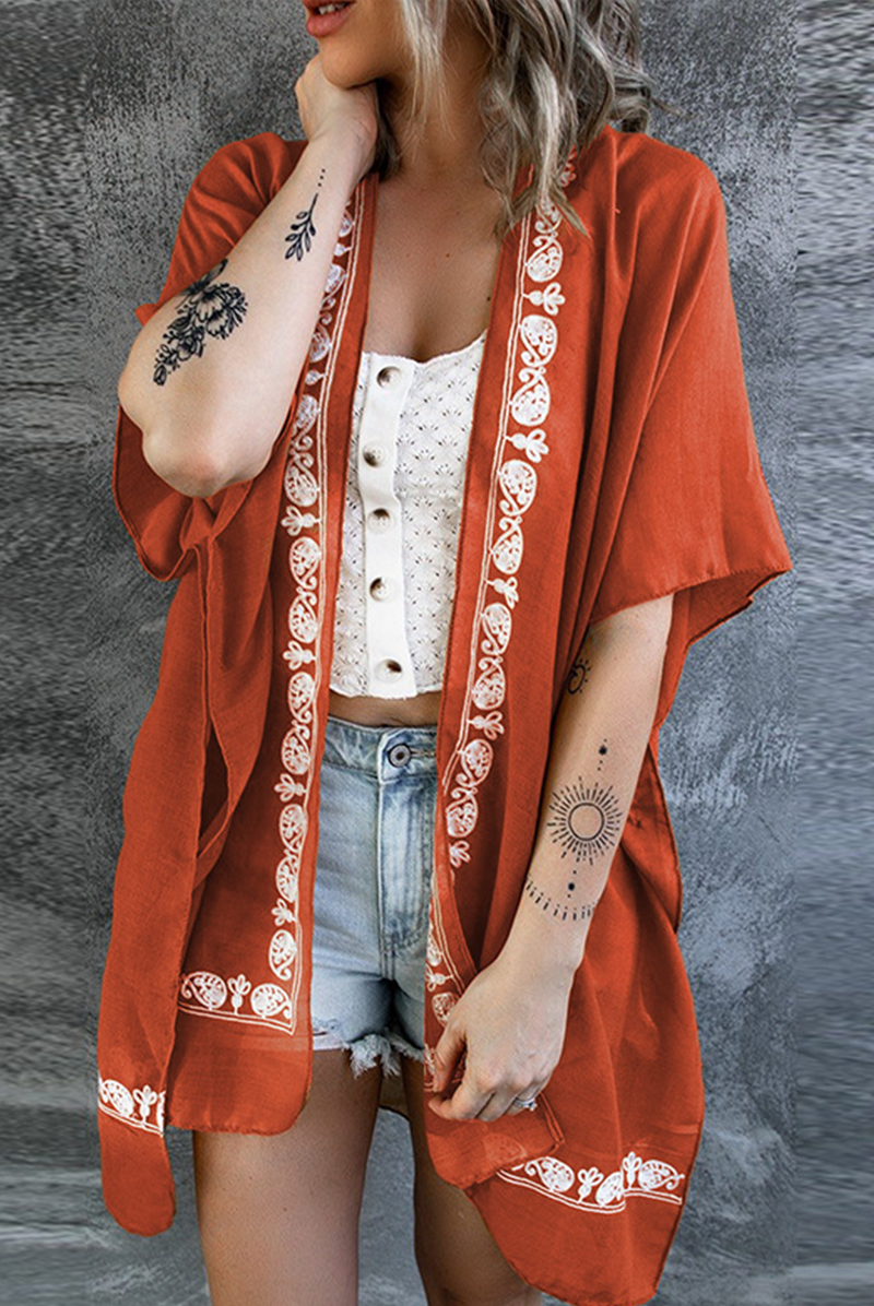 Melany - Veste décontractée en dentelle à manches courtes