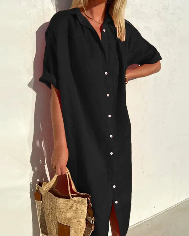 Viana - Robe chemise d'été pour femme