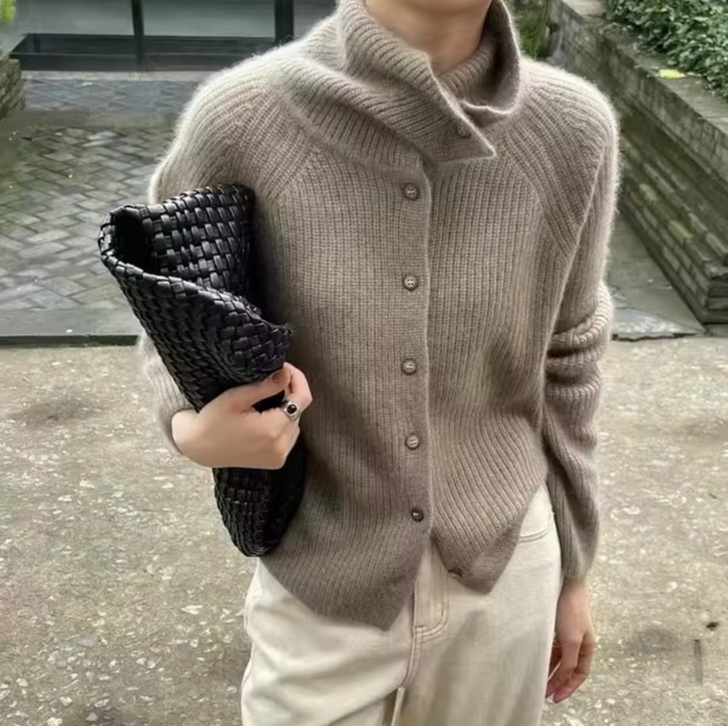 Heike – Pull col roulé en laine et cachemire