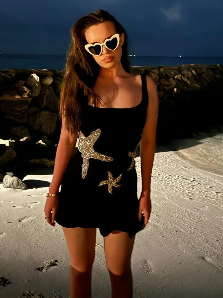 Stella - Mini robe à paillettes en forme d'étoile de mer