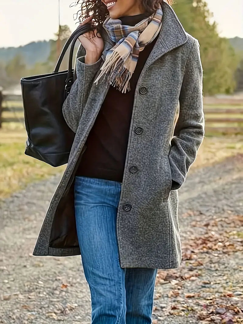 Belva - Manteau boutonné élégant et stylé