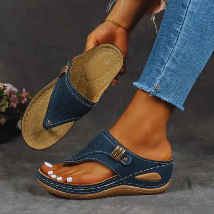 Donna - Sandales compensées orthopédiques confortables
