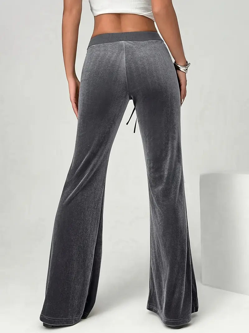 Gladys - Pantalon évasé en velours élégant