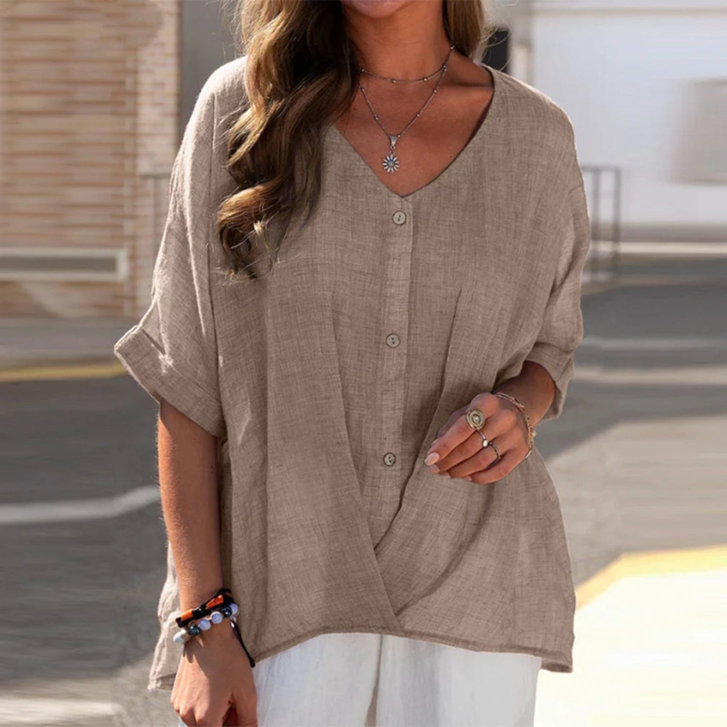 Marine | Blouse lin bohème