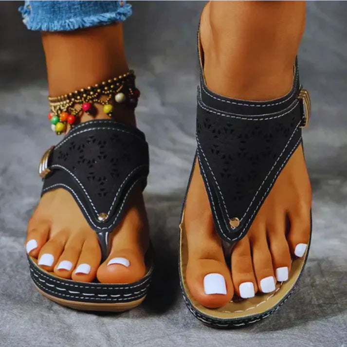 Donna - Sandales compensées orthopédiques confortables