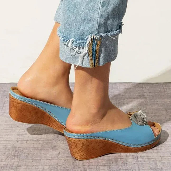 Marielle - Sandales à plateforme à motifs floraux