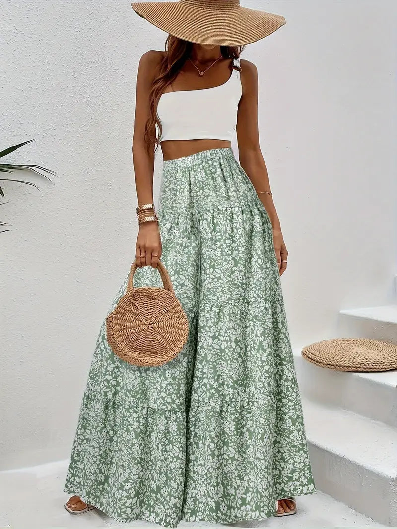 Ramona - Pantalon large à taille élastique
