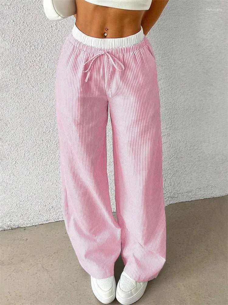 Mildred - Pantalon large rayé pour femmes
