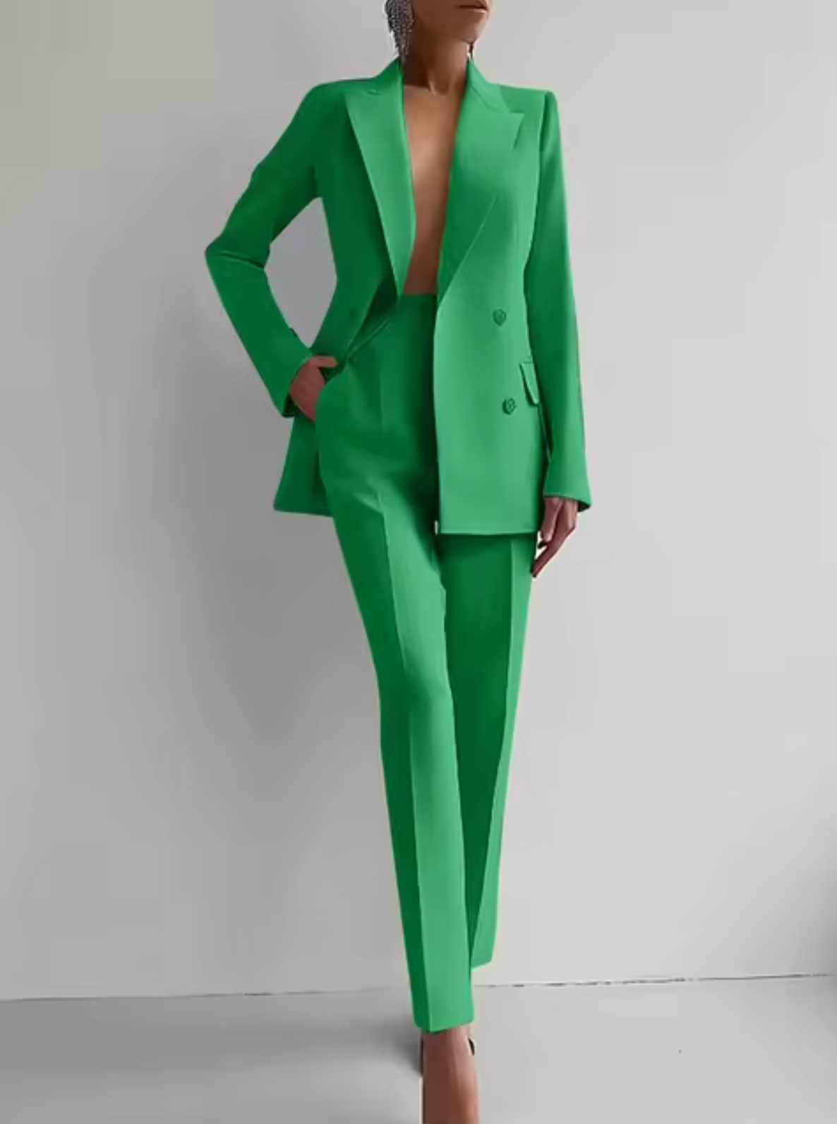 Laylani - Élégant ensemble blazer et pantalon droit