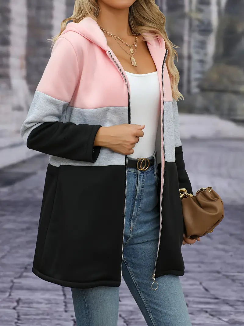 Beatrice - Sweat à capuche élégant à blocs de couleurs pour femmes