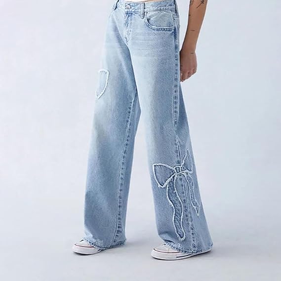 Frances - Pantalon baggy avec nœud brodé