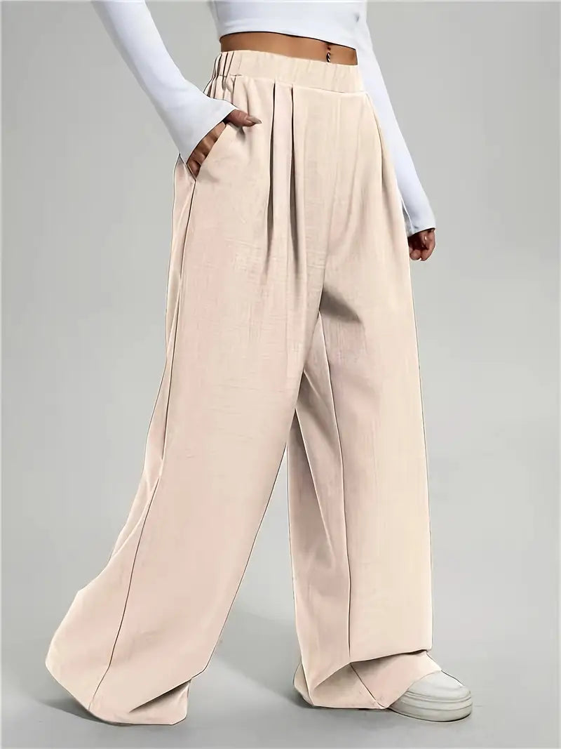 Esther - Pantalon large taille haute pour femme