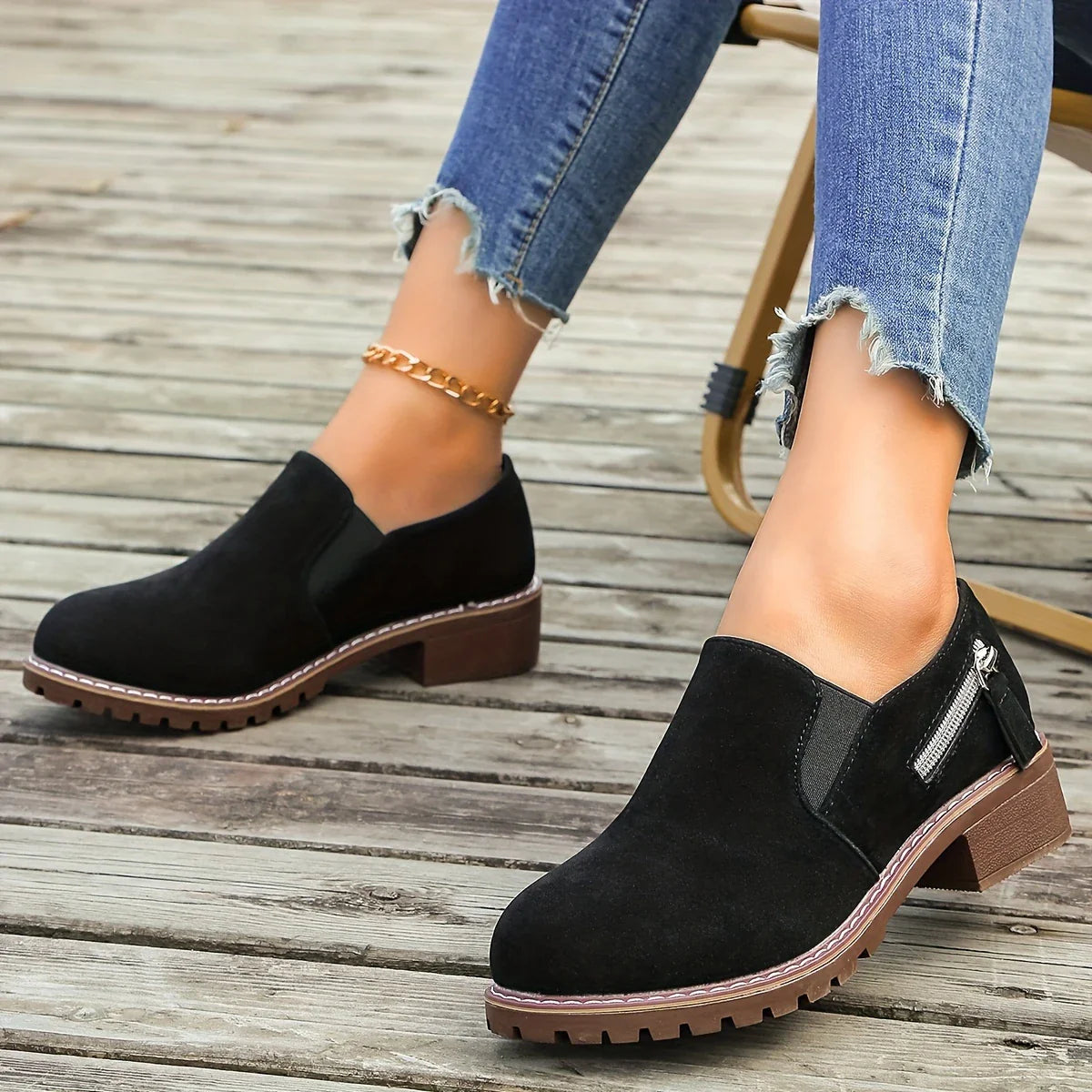 Fedelia - Chaussures à bout rond pour femmes