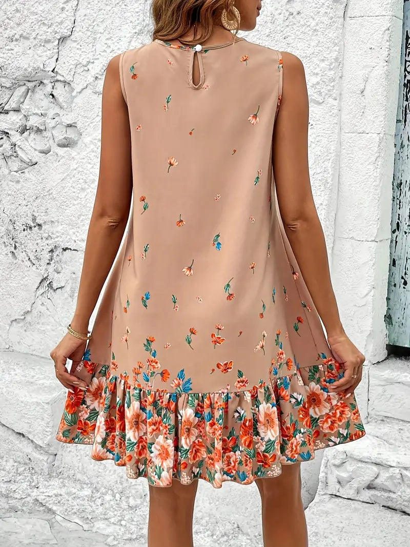 Belinda - Robe sans manches à imprimé floral pour femme