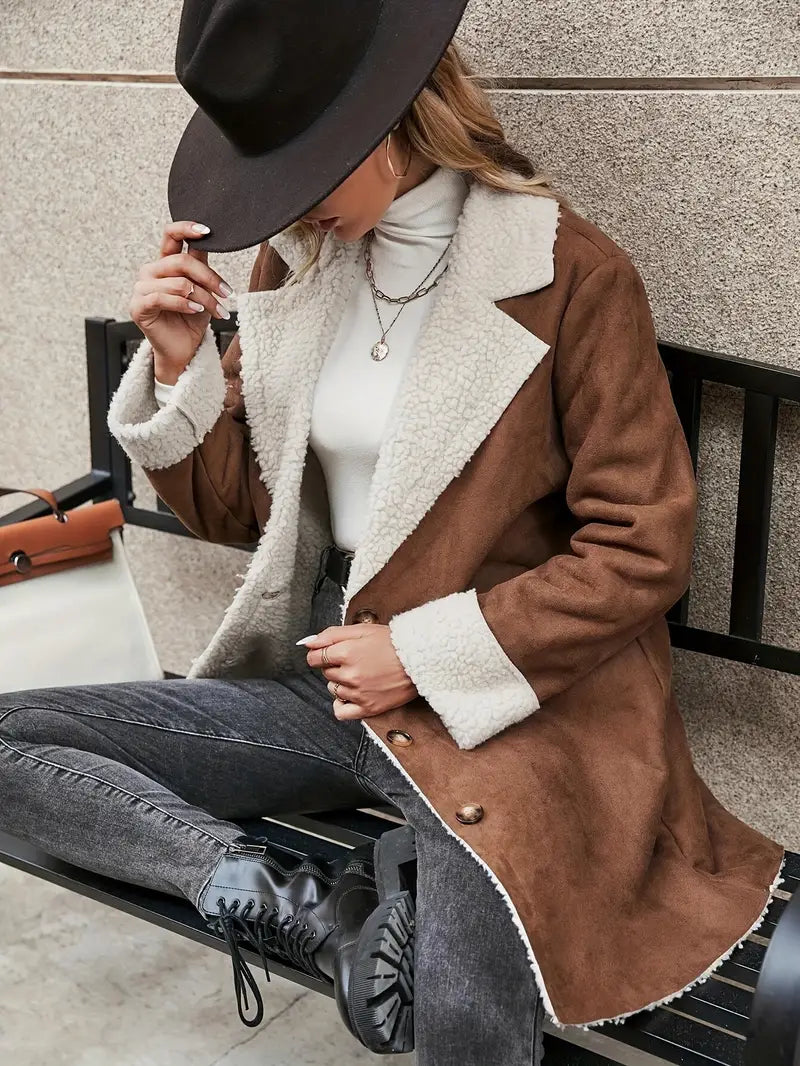 Corene - Manteau avec col à revers et patte de boutonnage sur le devant