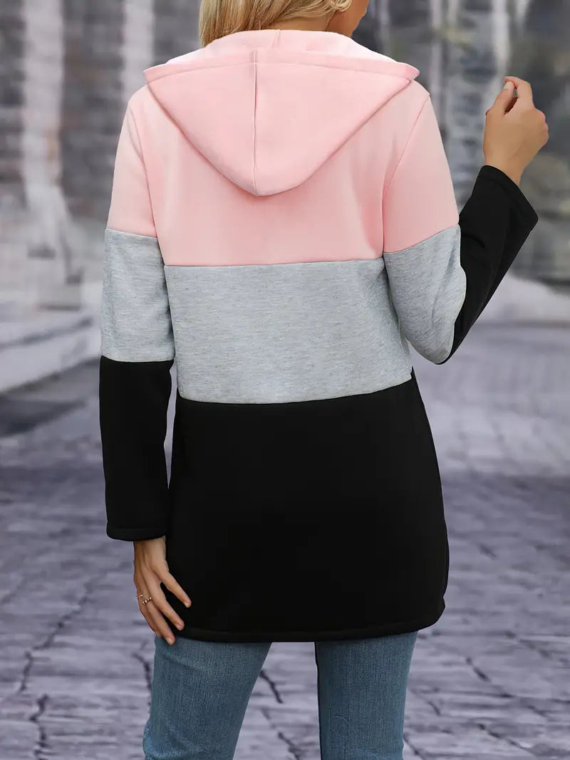 Beatrice - Sweat à capuche élégant à blocs de couleurs pour femmes
