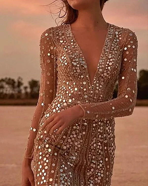 Olivia - Mini-robe à paillettes pour femme