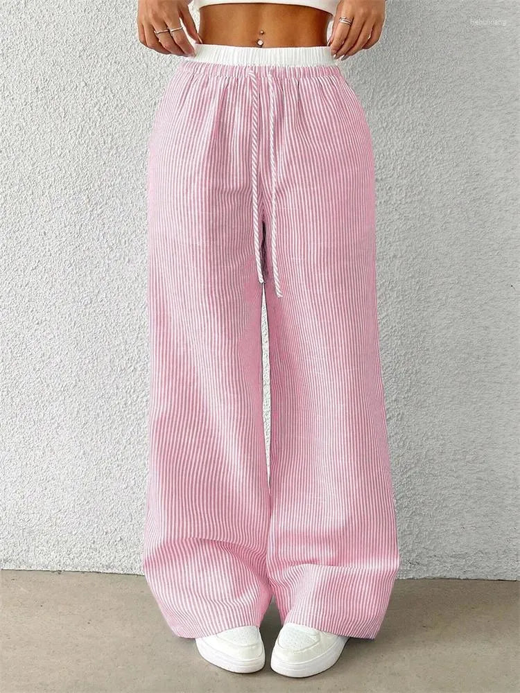 Mildred - Pantalon large rayé pour femmes