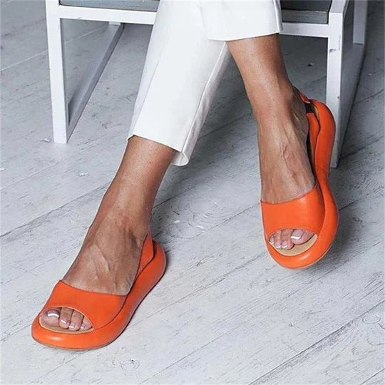 Celeste - Sandales à talons bas en forme de bouche de poisson pour femmes