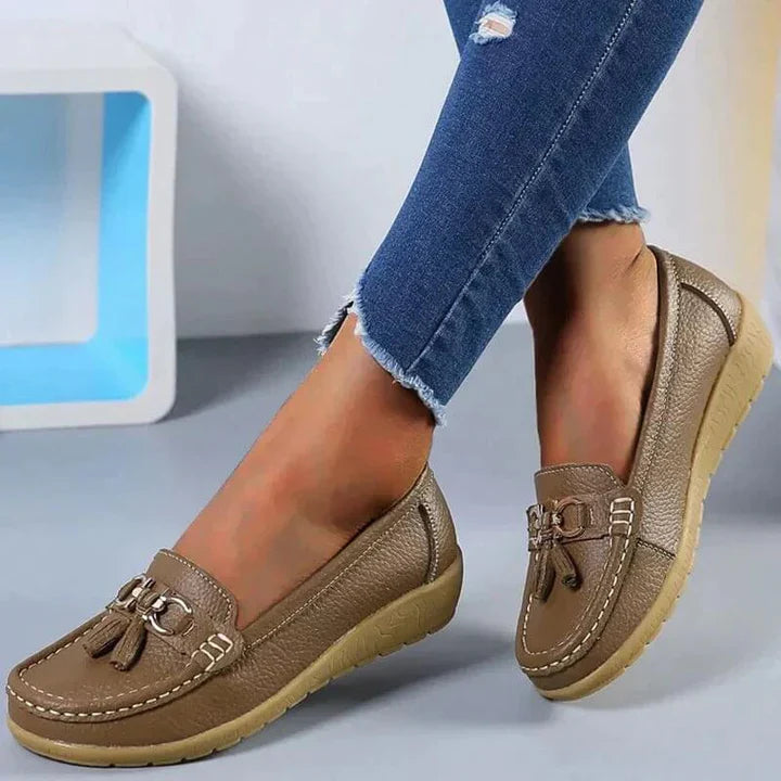 Martela - Ballerines plates en cuir pour femmes