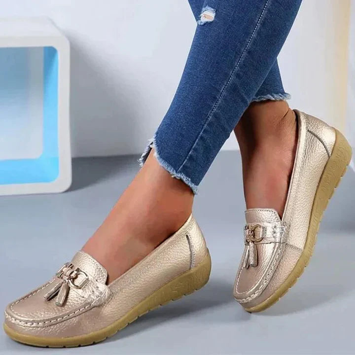 Martela - Ballerines plates en cuir pour femmes