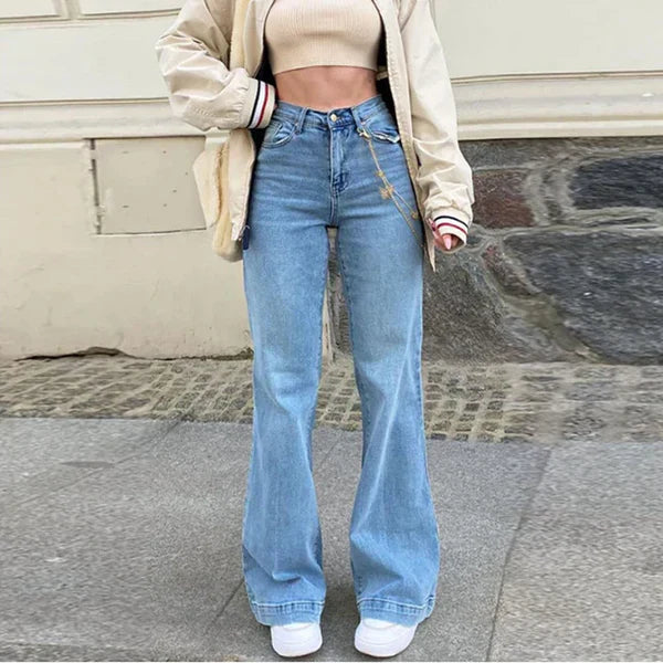 Janine - Pantalon en jean baggy chic