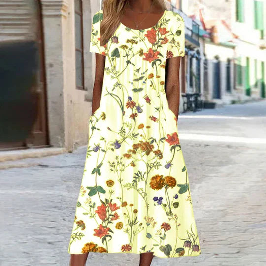 Heirich - Robe estivale à motif floral bohème