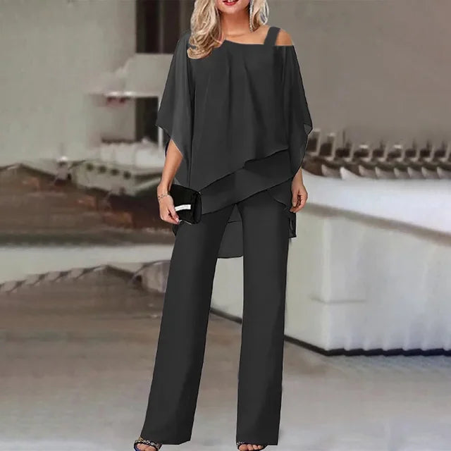 Rosamund - Ensemble composé d'un haut sans manches et d'un pantalon à jambes larges
