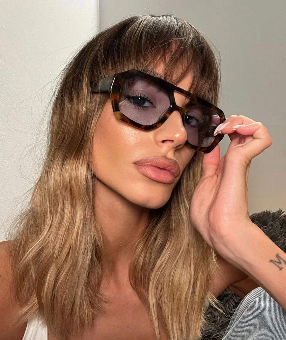 Hazel - Lunettes de soleil aviateur carrées pour femmes