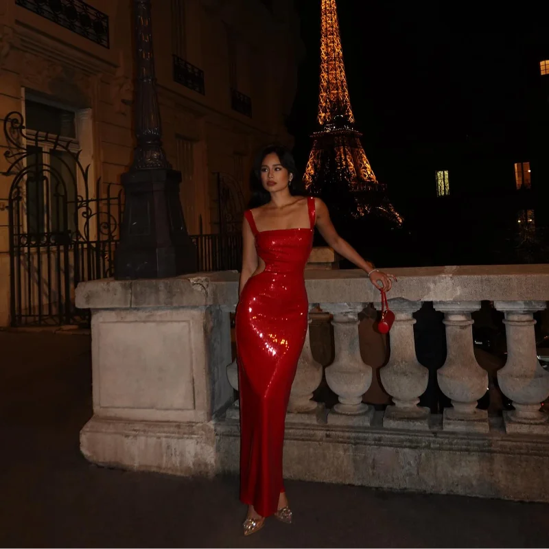 Marie | Robe maxi argentée tendance