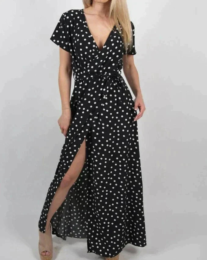 Rosalie - Robe longue avec fente latérale