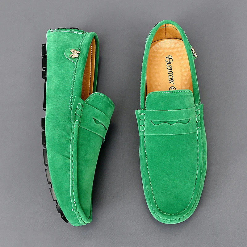 Walter - Mocassins en daim antidérapants