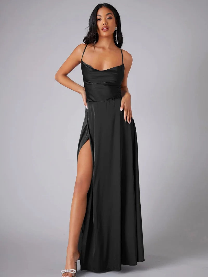 Alvaree – Robe longue élégante en satin