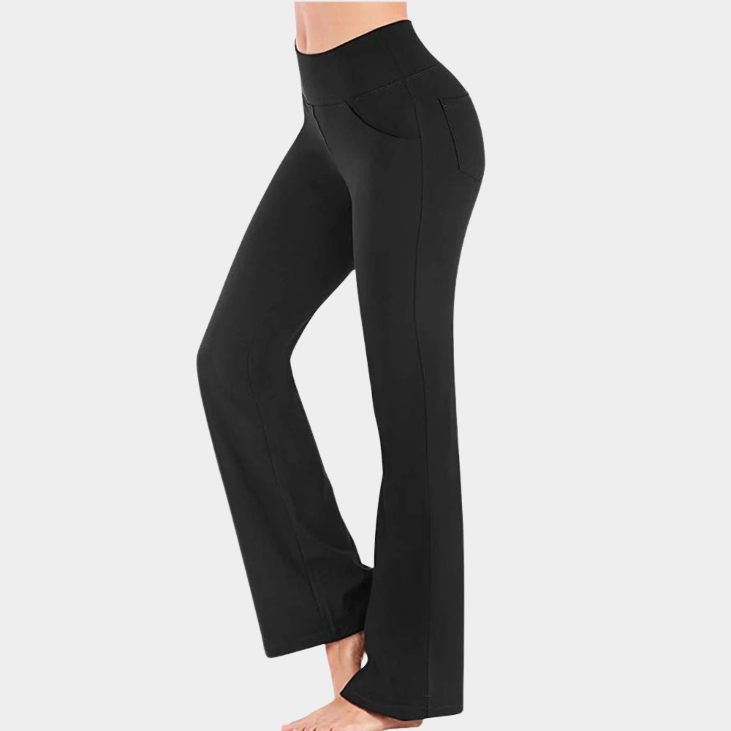 Pantalon Yoga Évasé Femme 4 Poches - Desol Taille Haute Stretch Confortable Pour Sport Et Quotidien