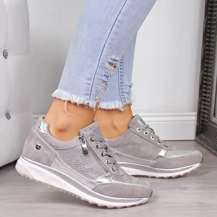 Callie - Baskets respirantes avec fermeture éclair et lacets