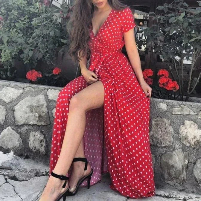 Rosalie - Robe longue avec fente latérale