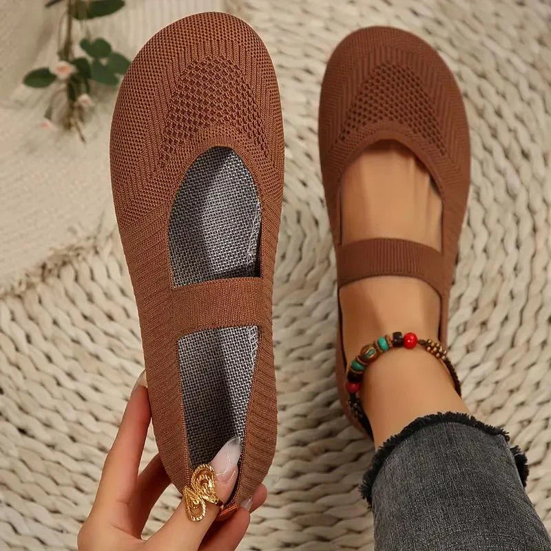 Elva - Chaussures plates tissées respirantes pour femmes