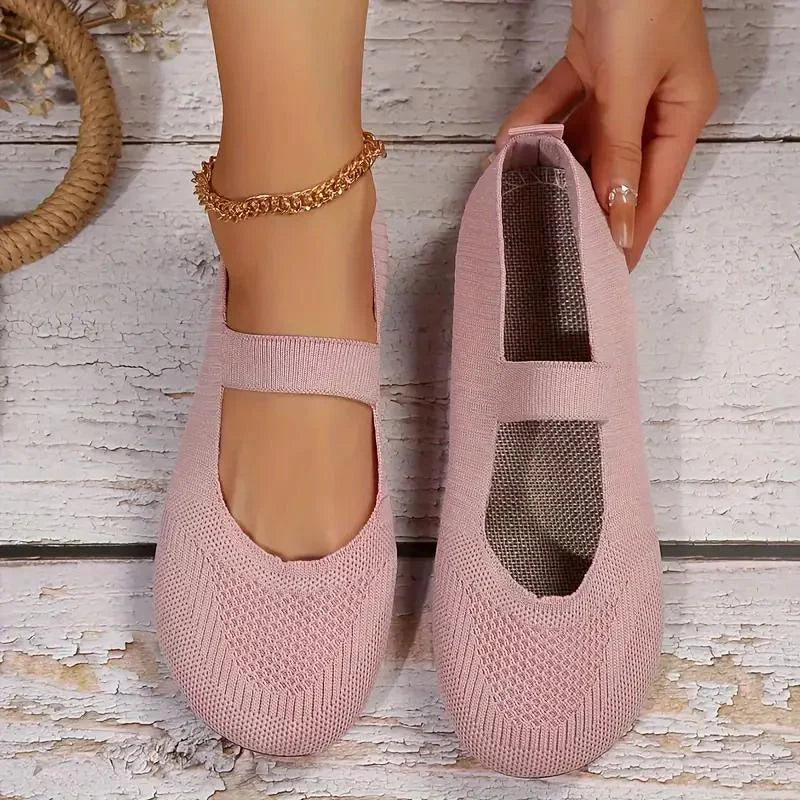 Elva - Chaussures plates tissées respirantes pour femmes