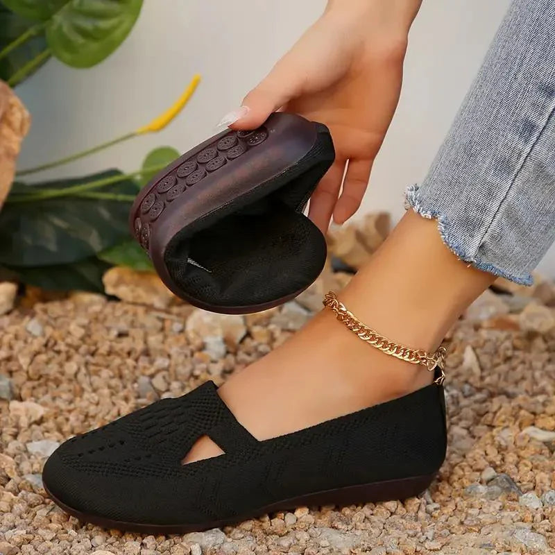 Elva - Chaussures plates tissées respirantes pour femmes