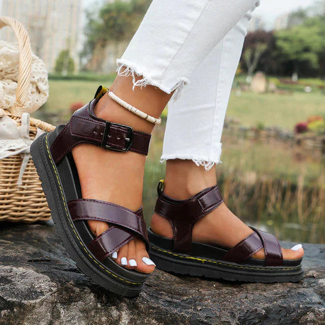 Malinda - Sandales compensées orthopédiques confortables
