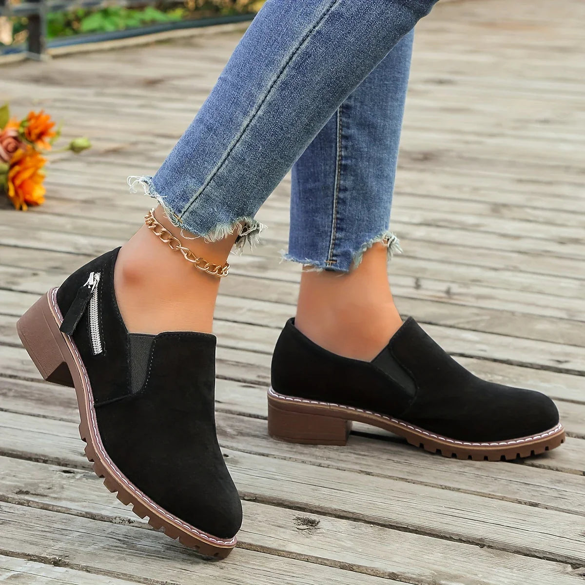 Fedelia - Chaussures à bout rond pour femmes