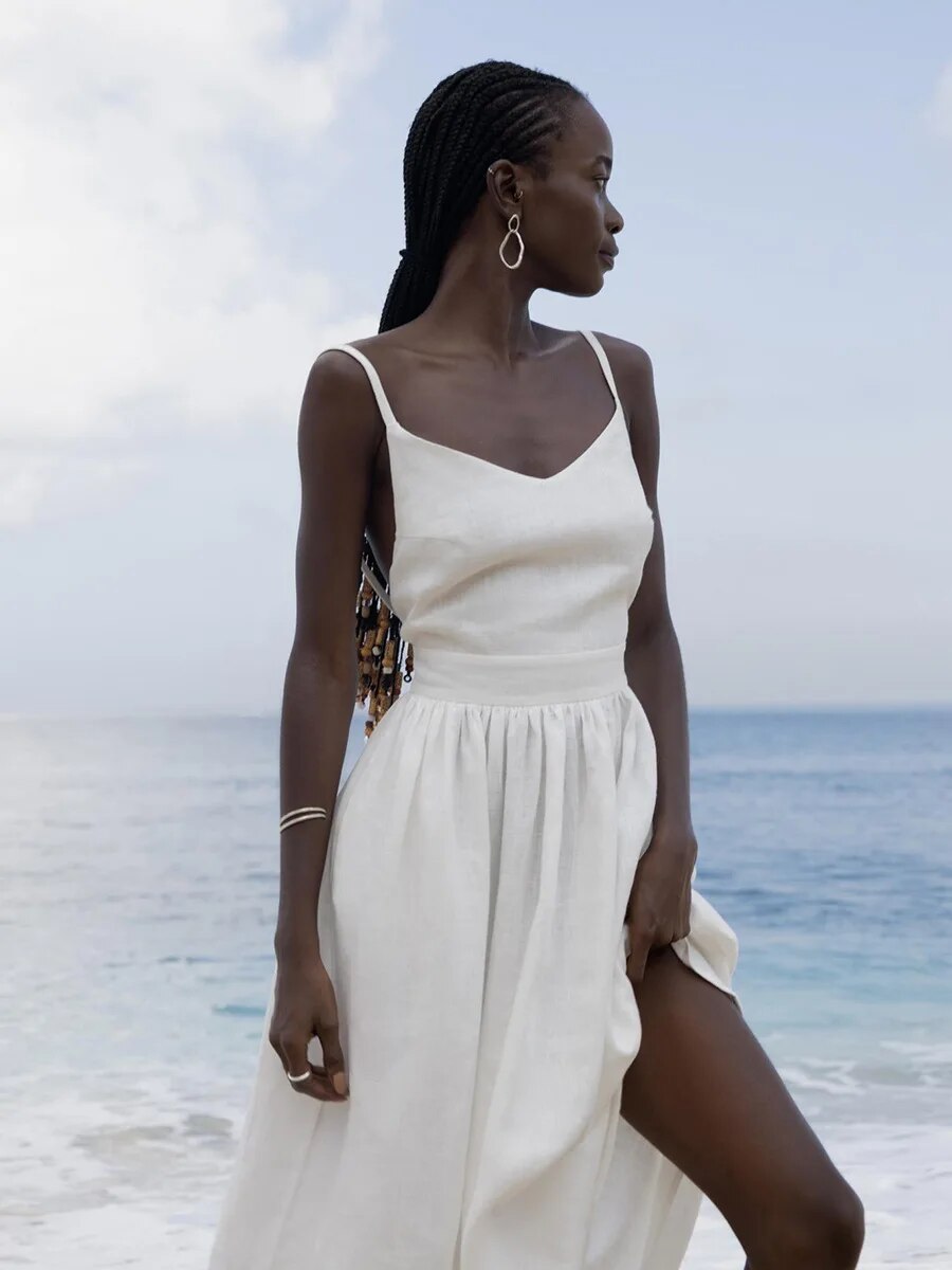 Tania | Longues robe d'été en lin