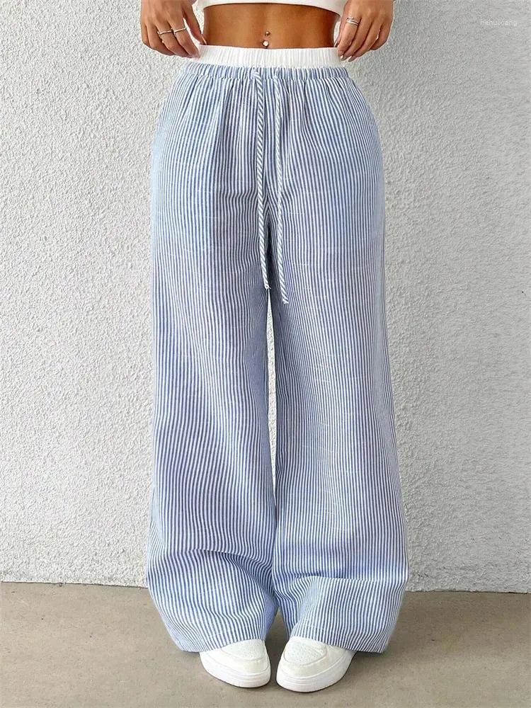 Mildred - Pantalon large rayé pour femmes