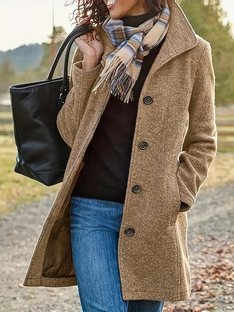Belva - Manteau boutonné élégant et stylé